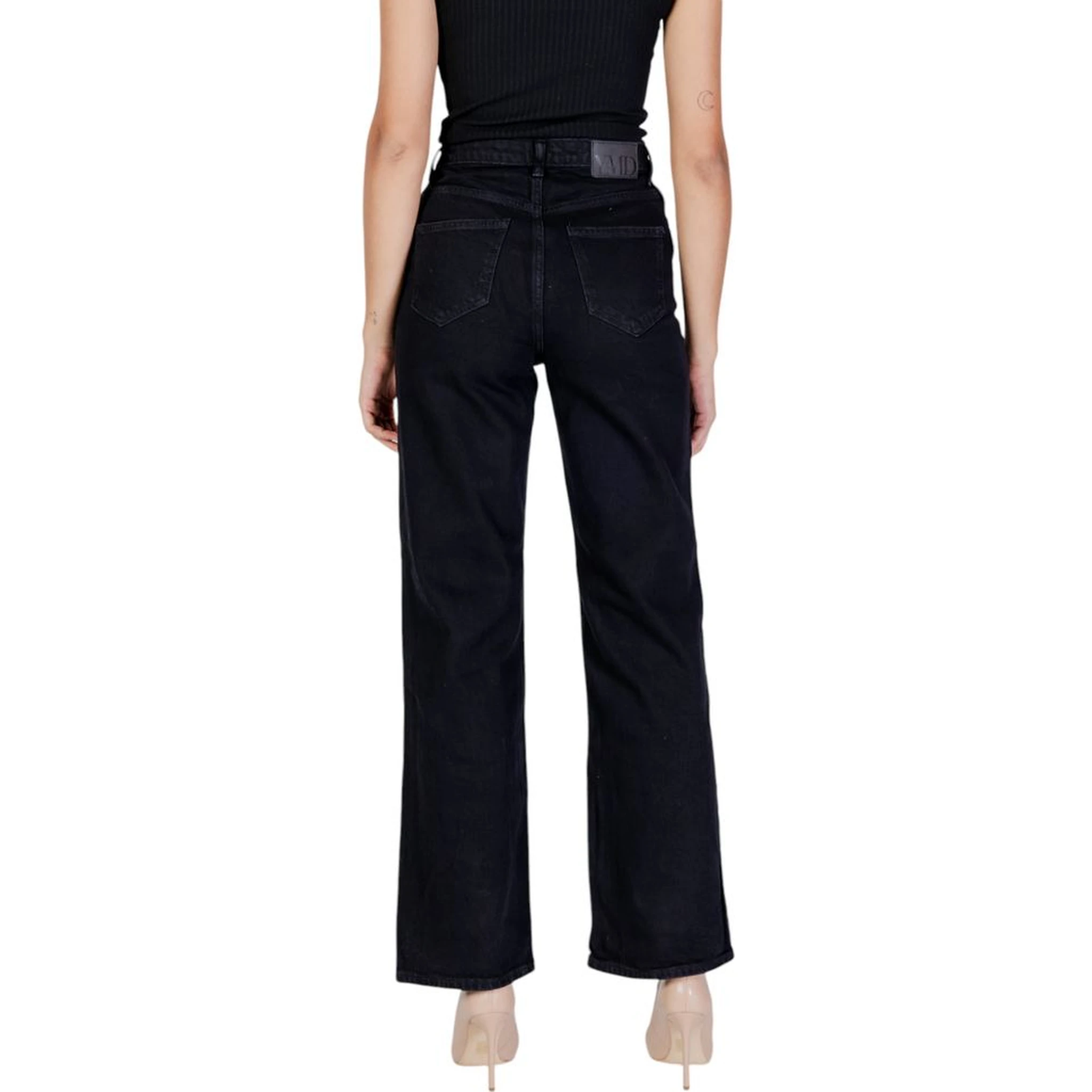 Black Cotton Mom Jeans