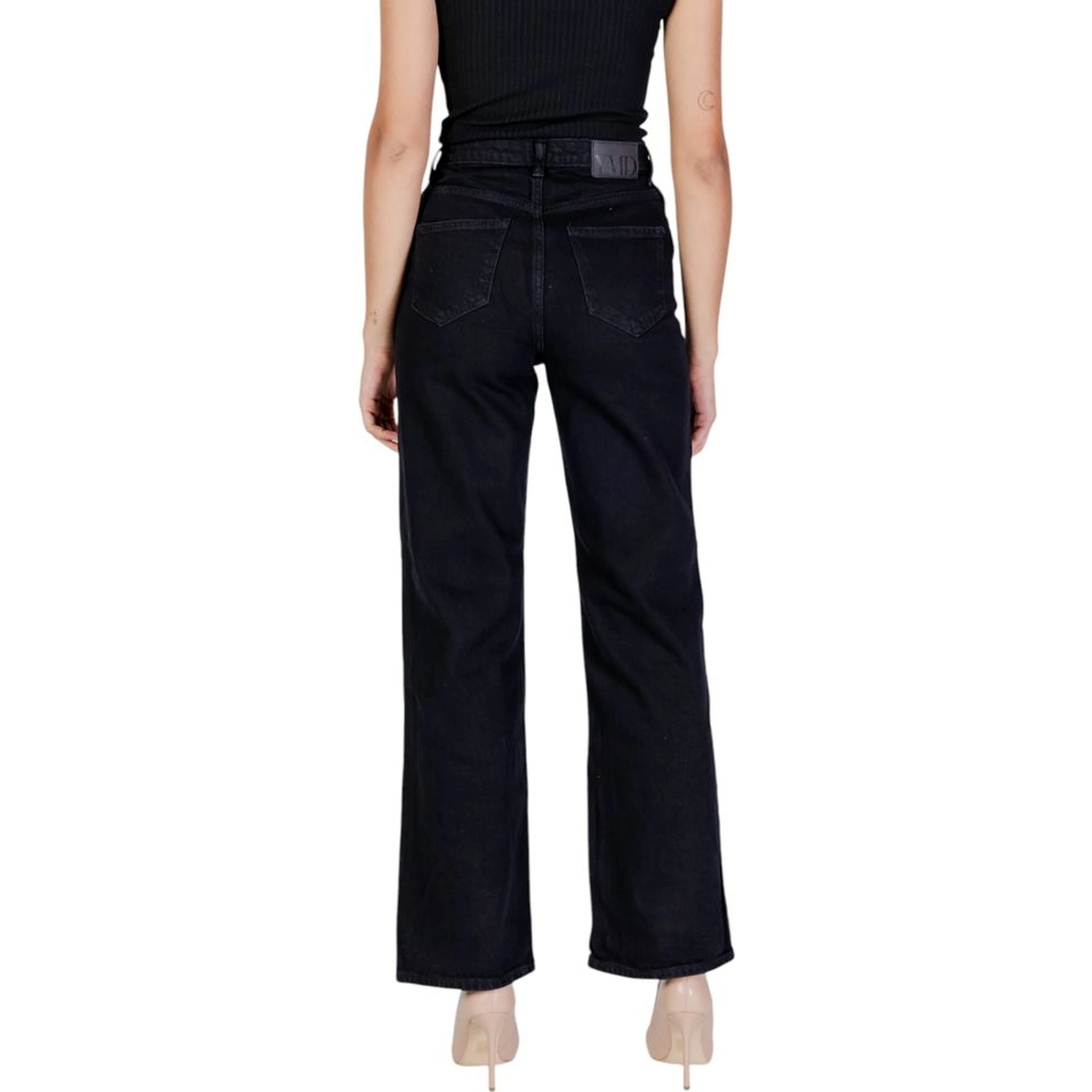 Black Cotton Mom Jeans