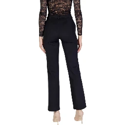 Black Recycled Polyester Flared Pants