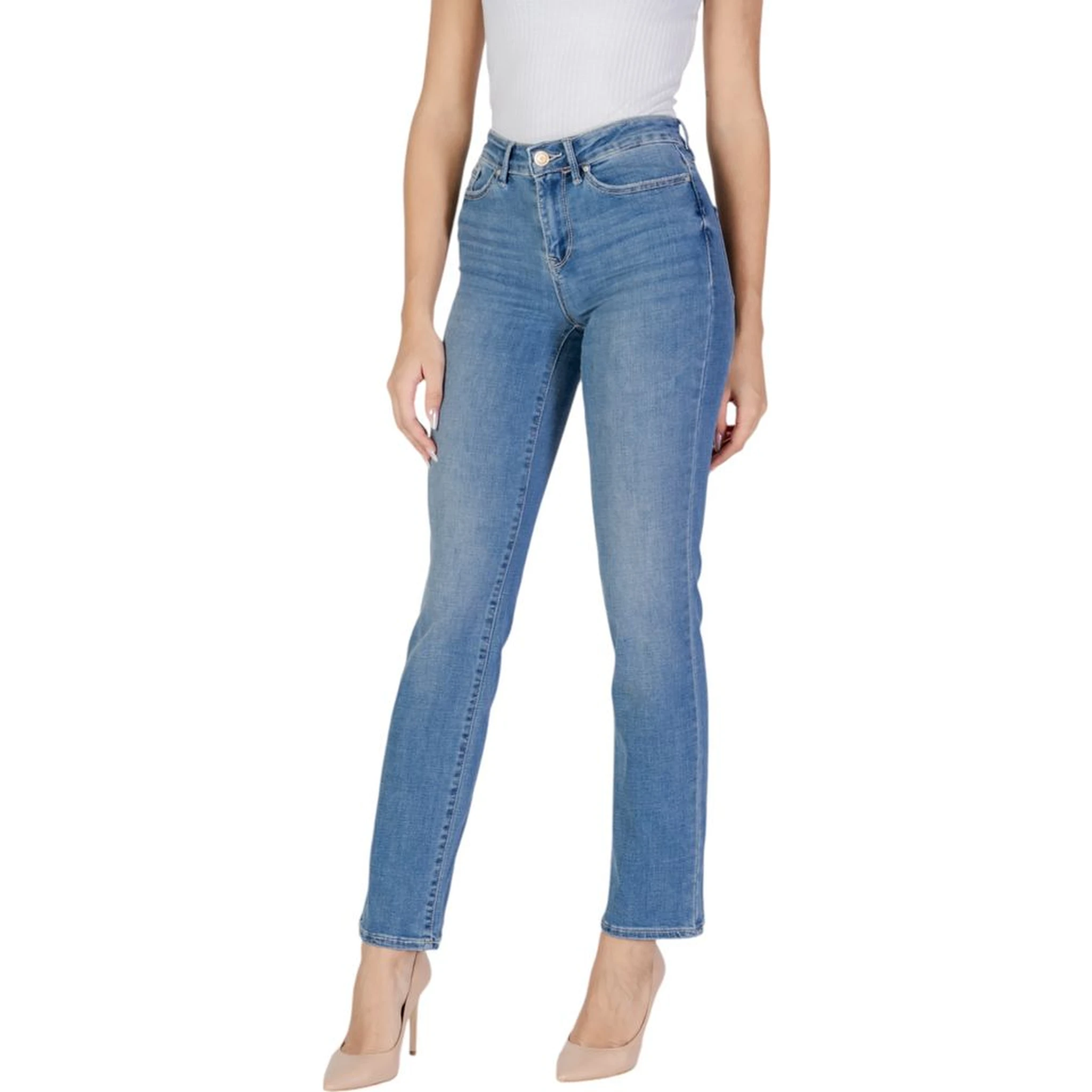 Light Blue Cotton Mom Jeans