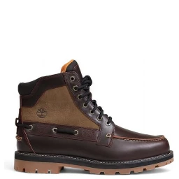 Brown Bio Based Fabric Lace-Up Boots