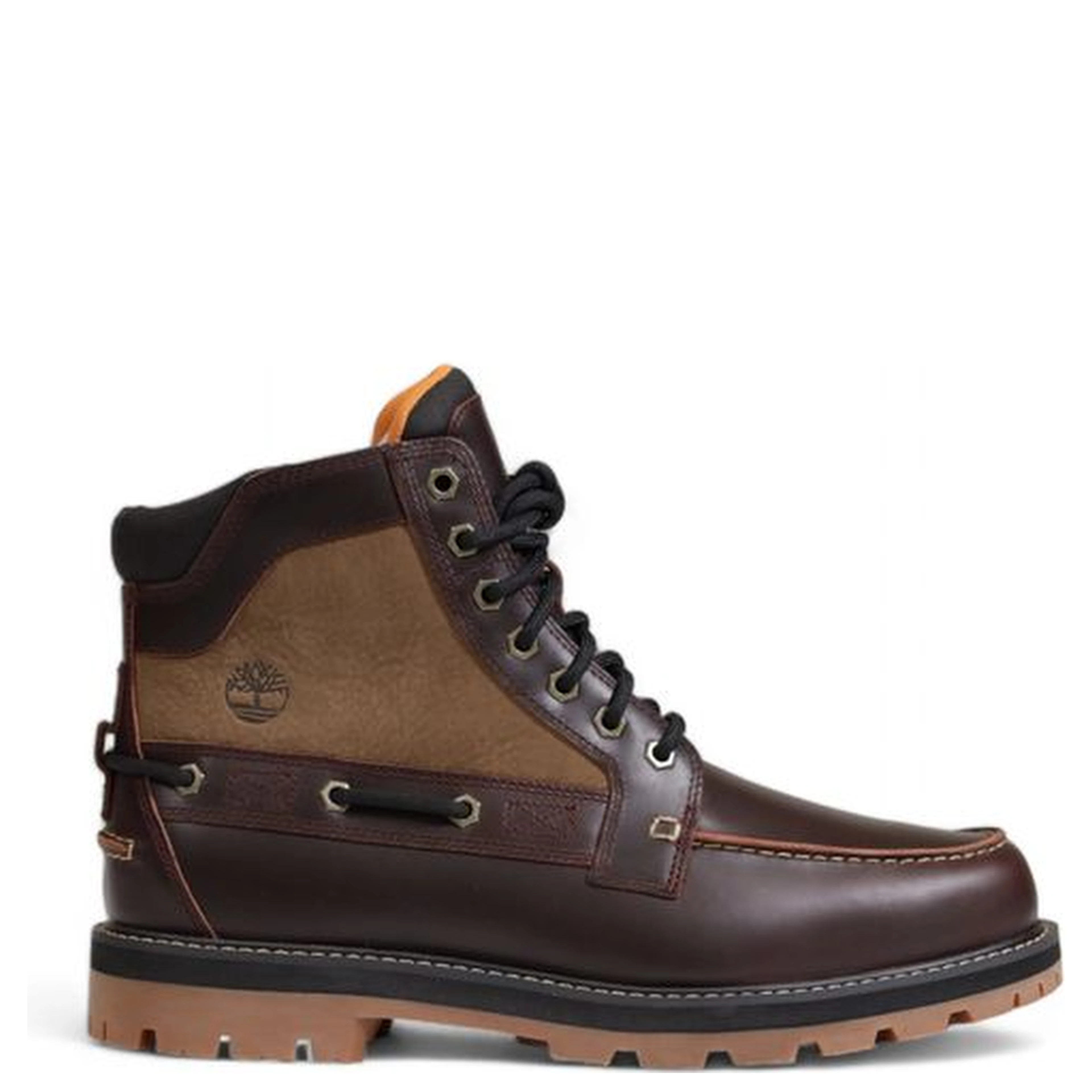 Brown Bio Based Fabric Lace-Up Boots