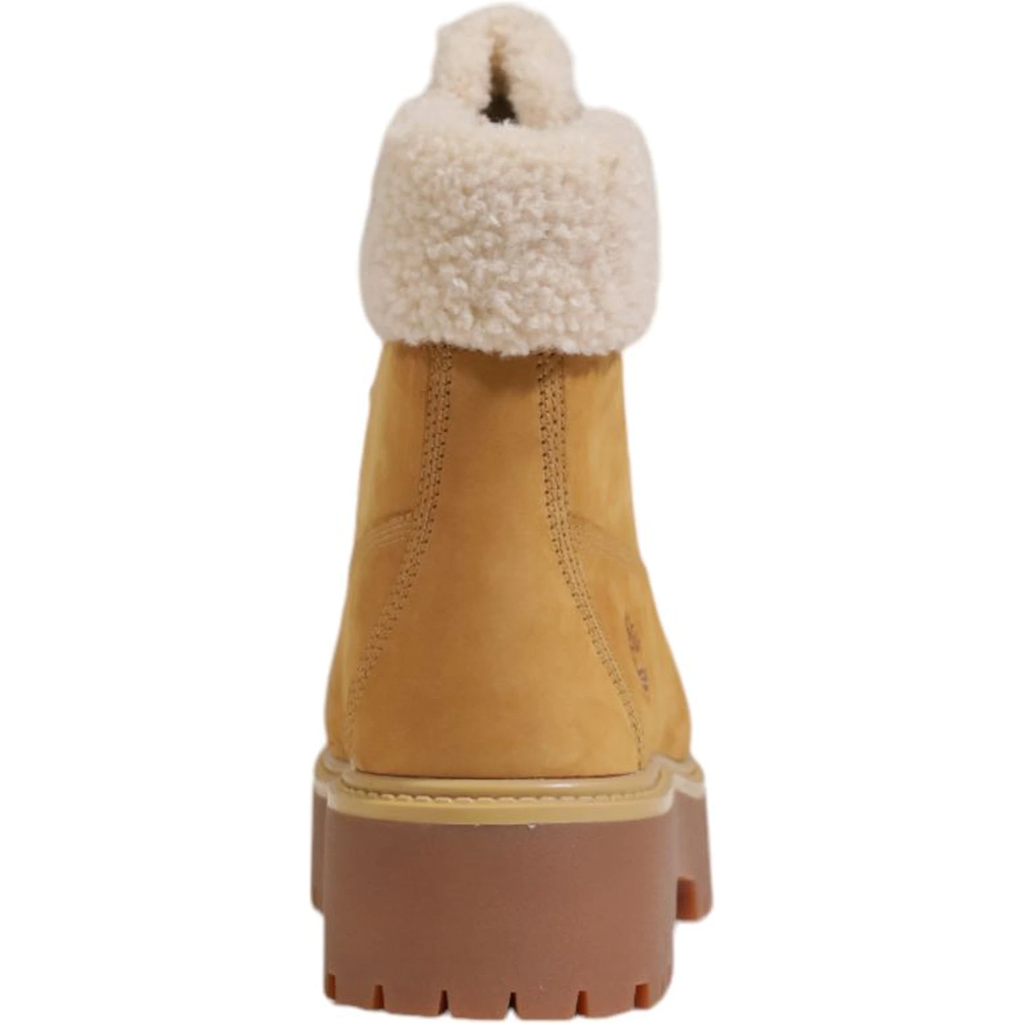 Beige Recycled Leather Lace-Up Boots