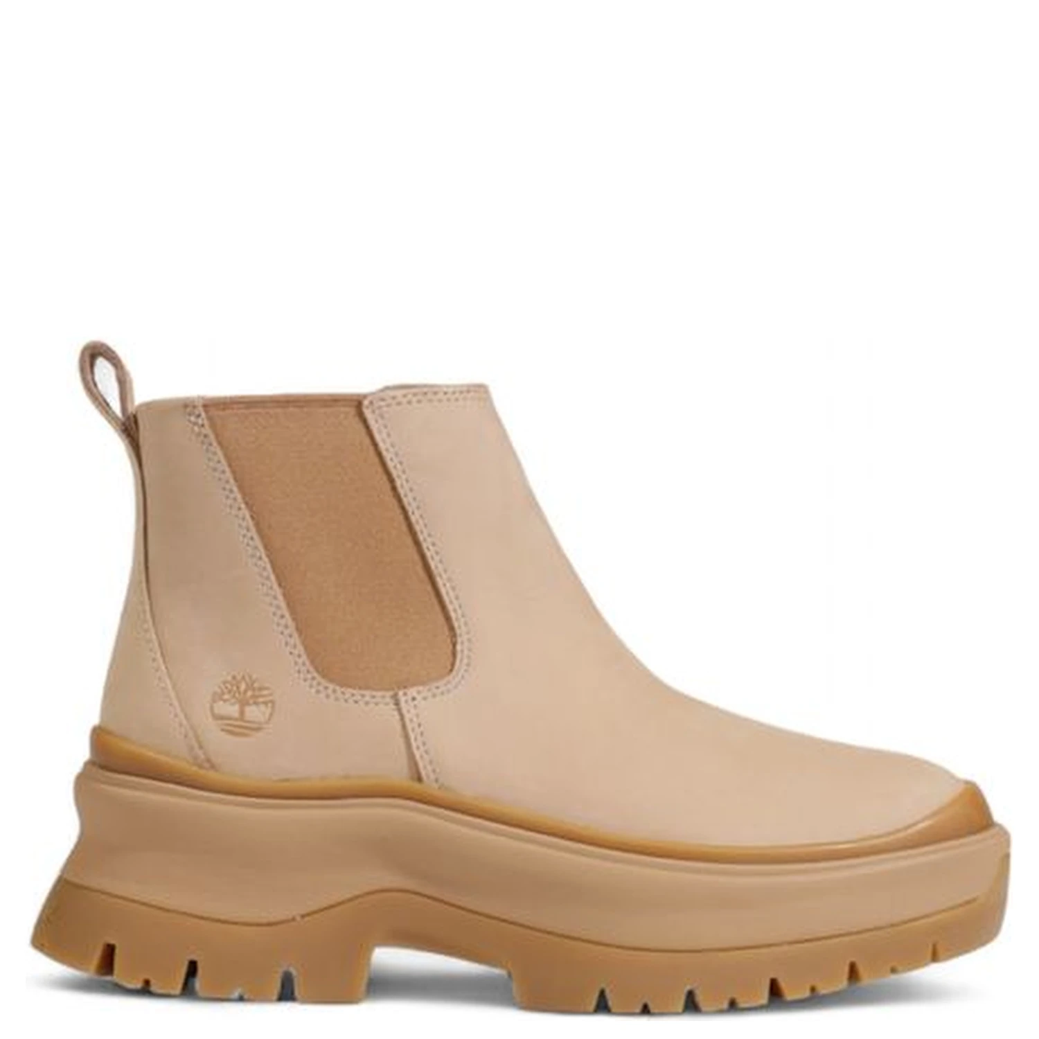 Beige Suede Leather Ankle Boots