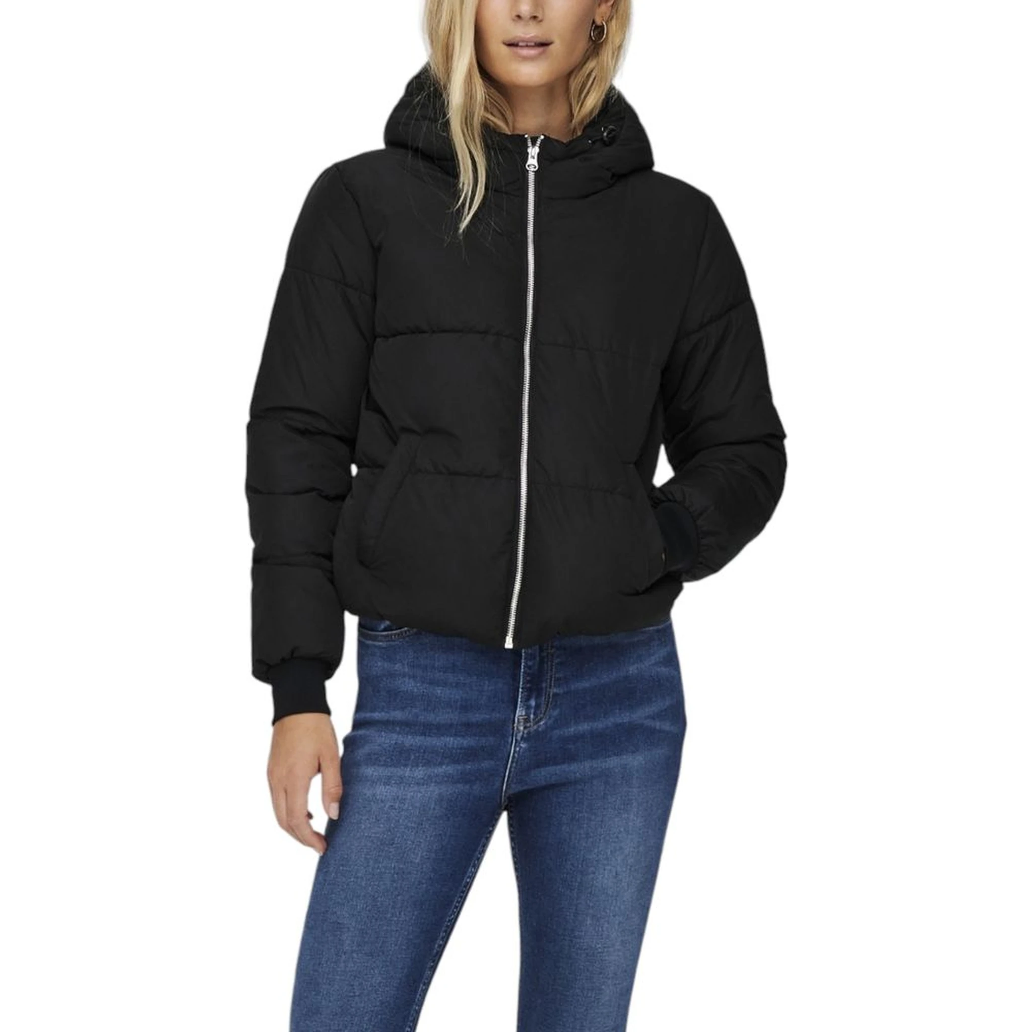 Black Polyester Shell Jacket