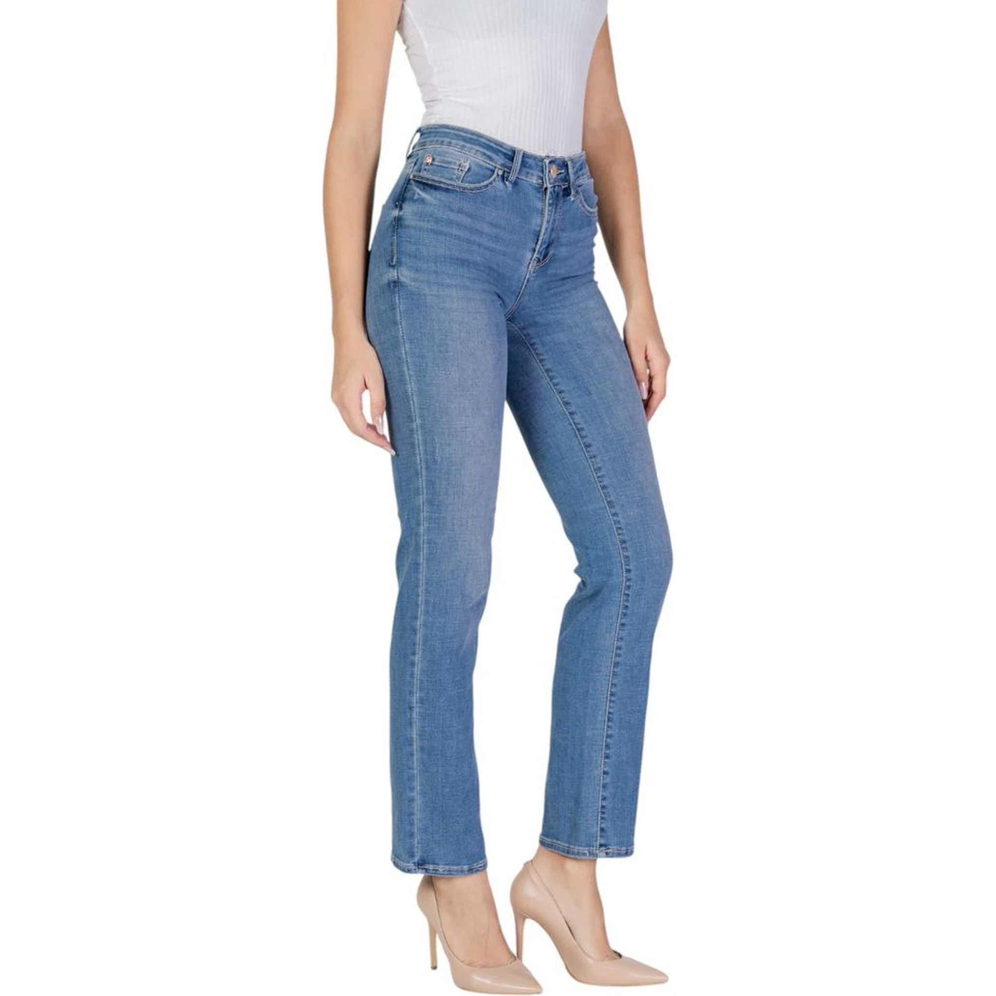 Light Blue Cotton Mom Jeans