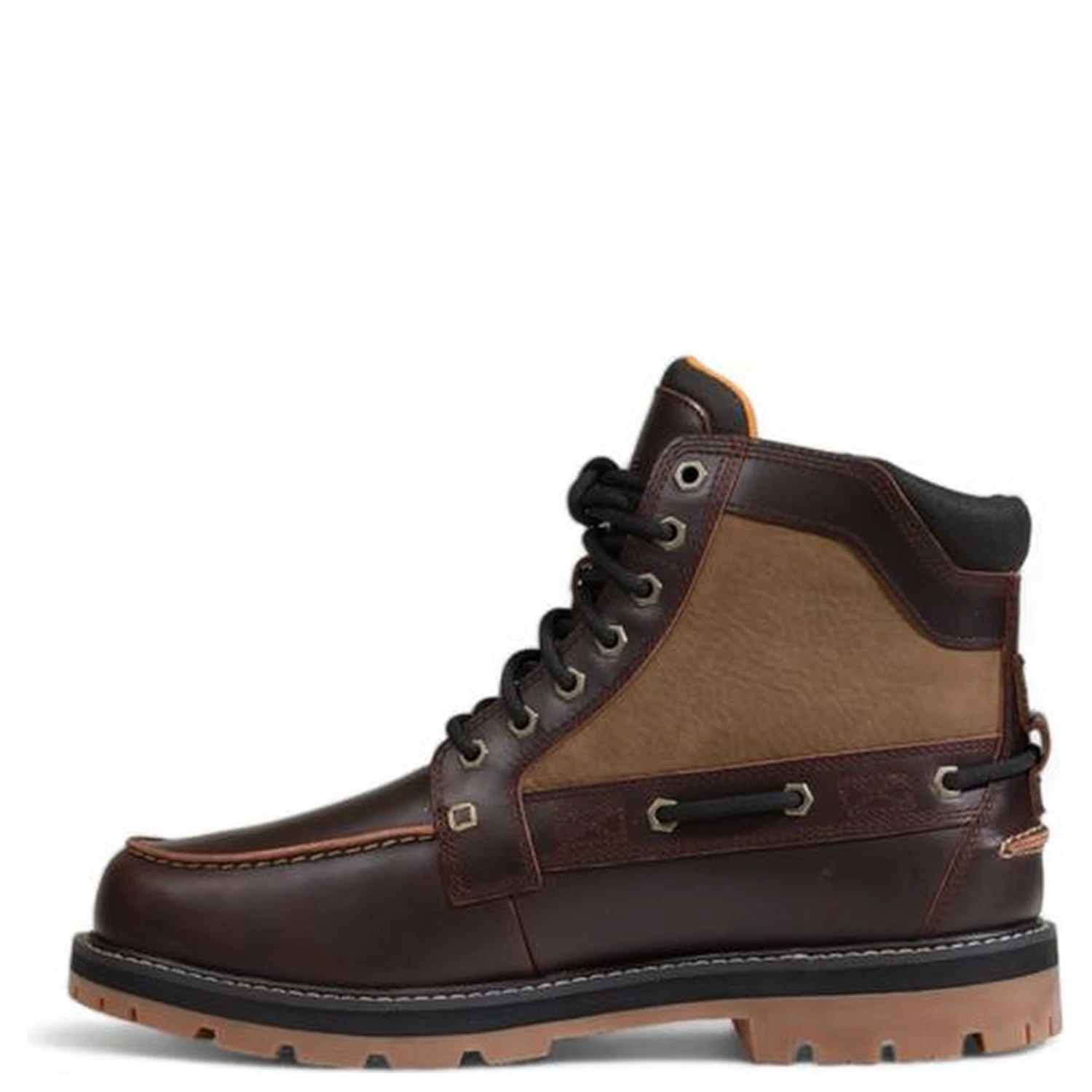 Brown Bio Based Fabric Lace-Up Boots