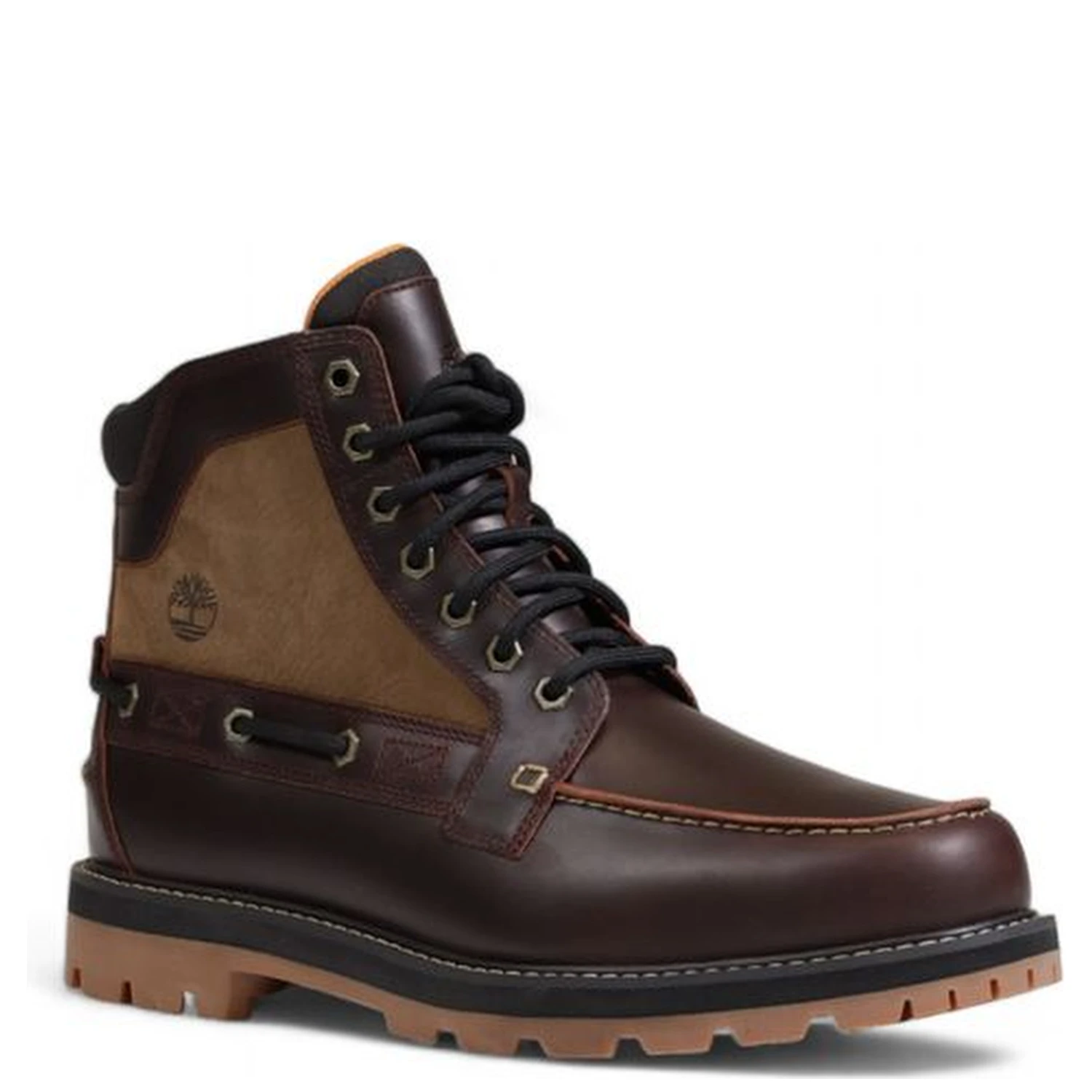 Brown Bio Based Fabric Lace-Up Boots