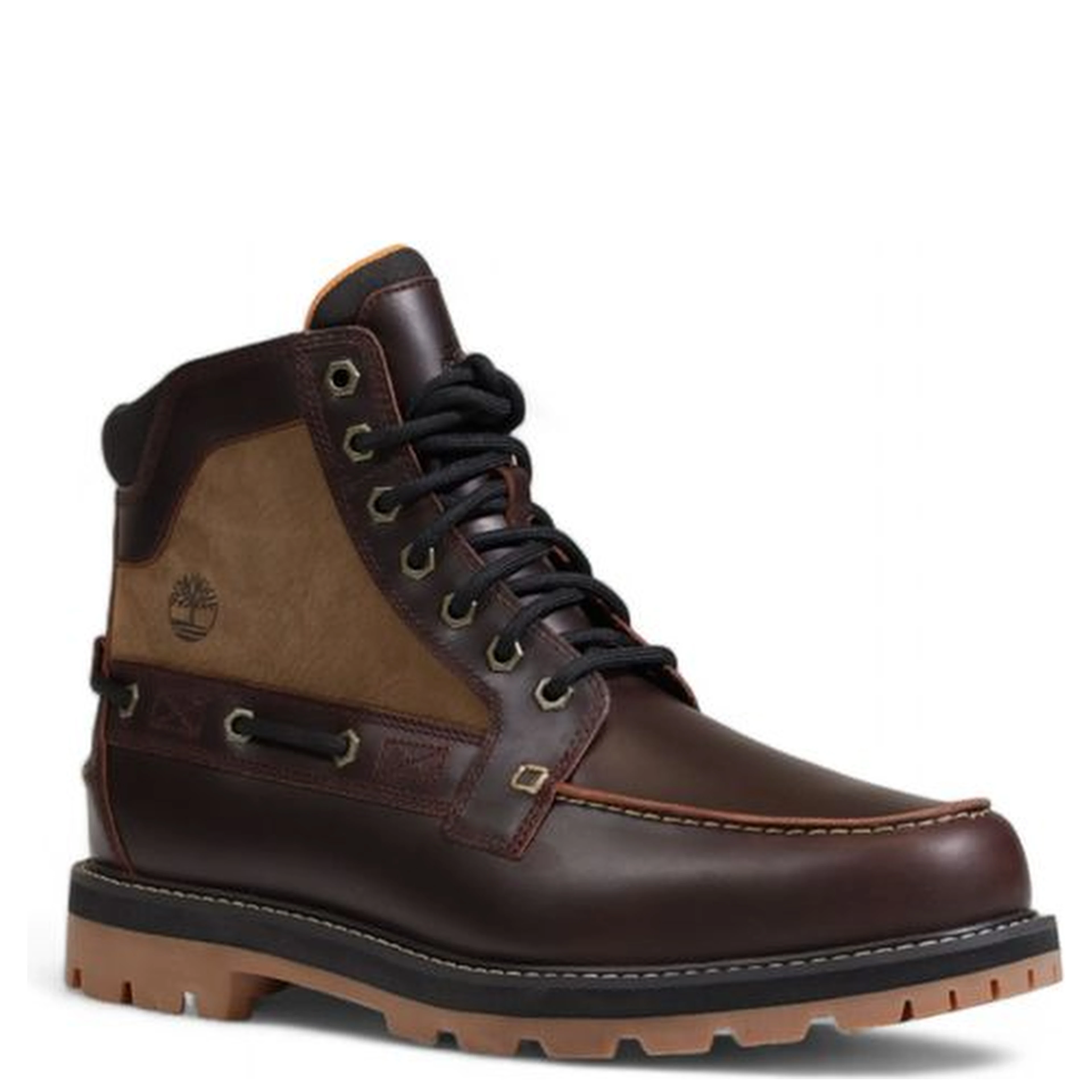 Brown Bio Based Fabric Lace-Up Boots