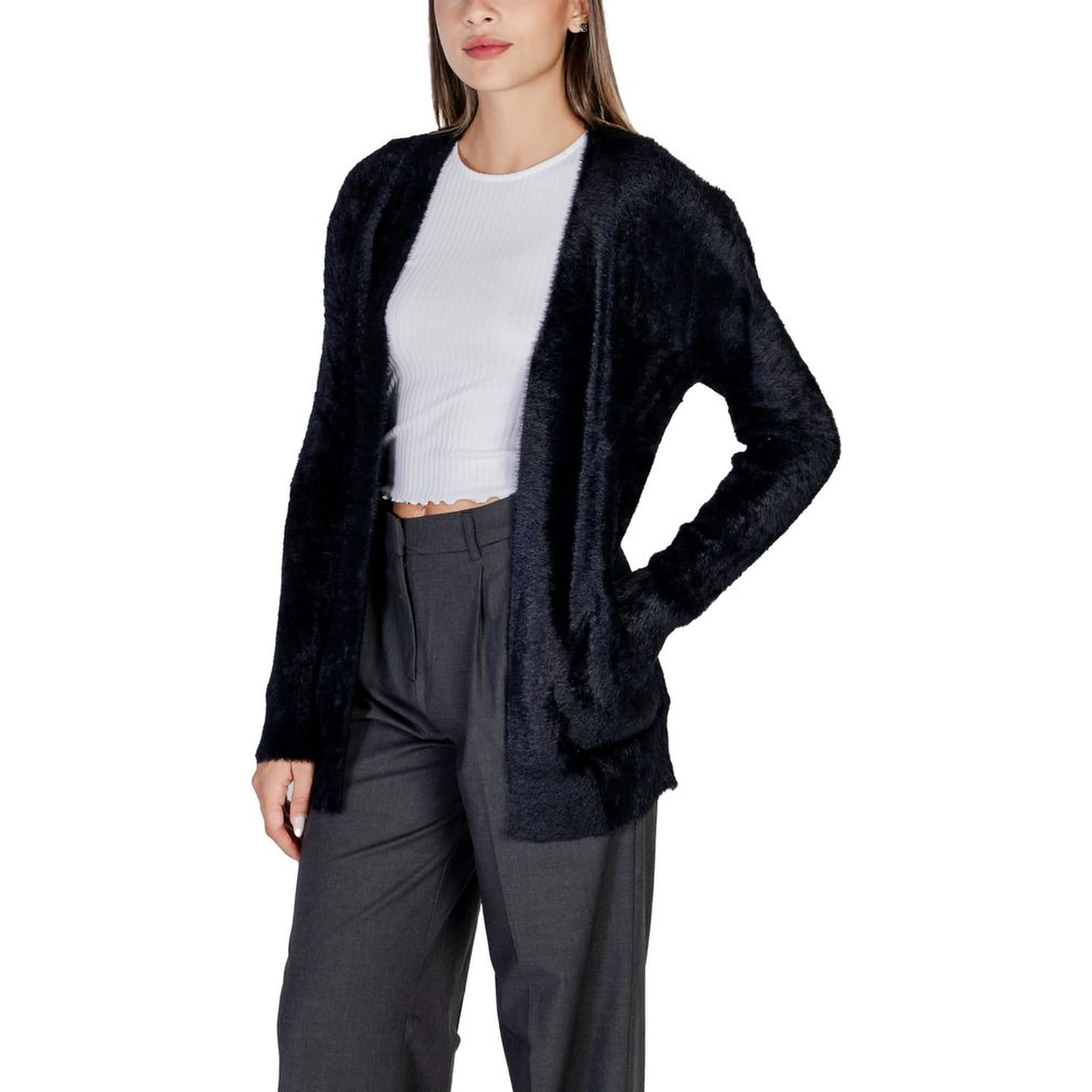 Black Polyamide Cardigan