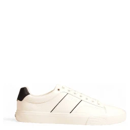 Cream Leather Low Top Sneakers