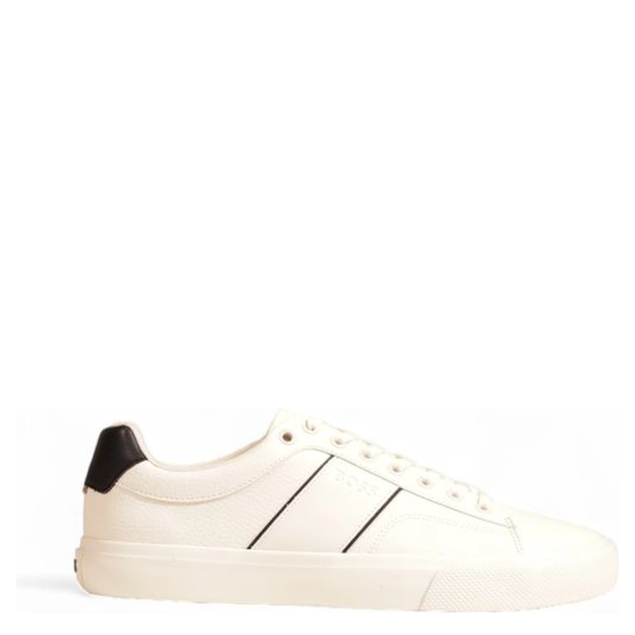 Cream Leather Low Top Sneakers