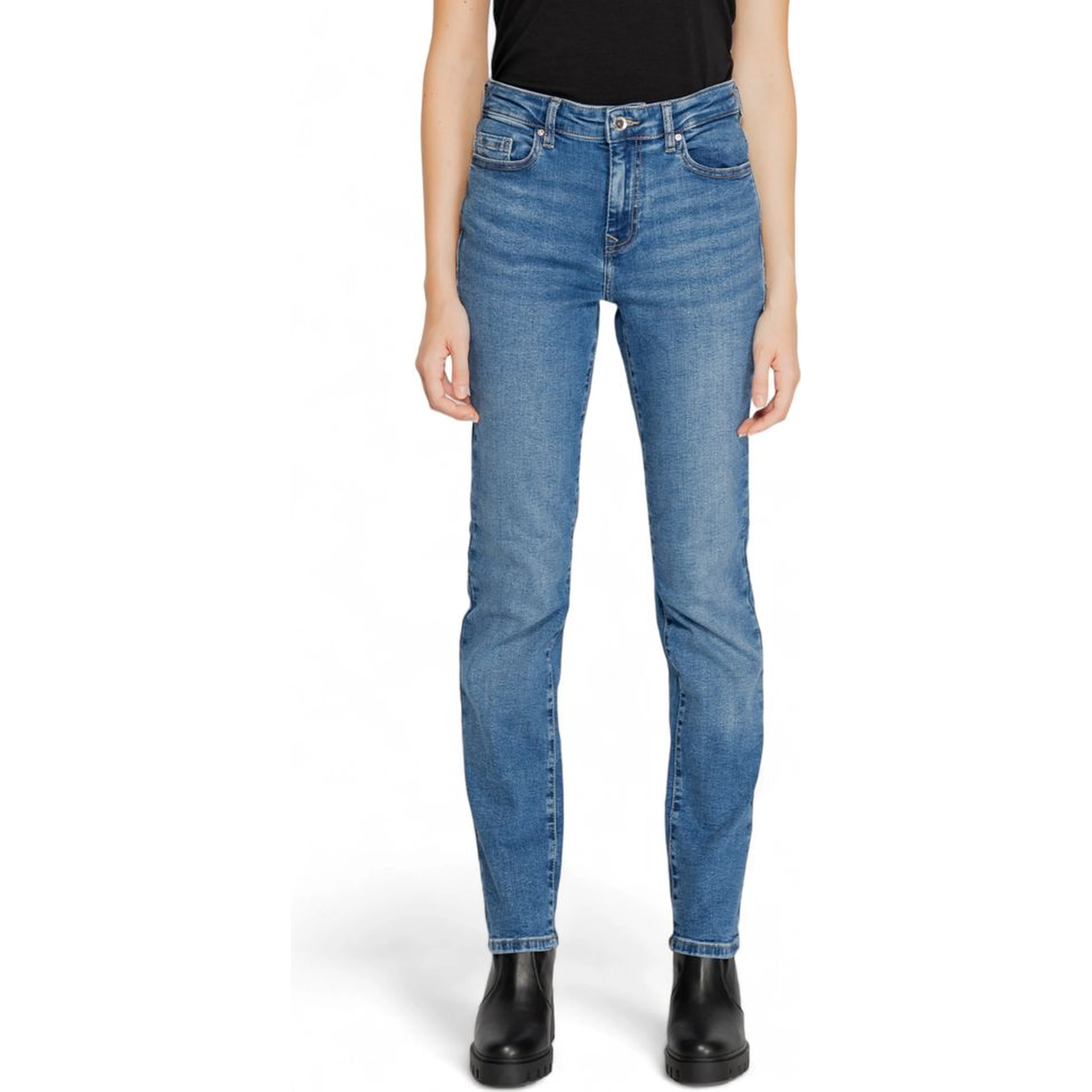 Blue Cotton Skinny Jeans