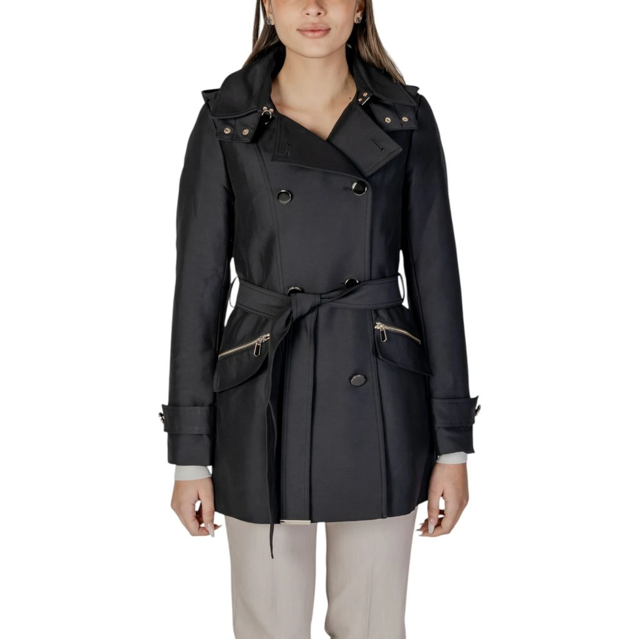 Black Polyester Parka