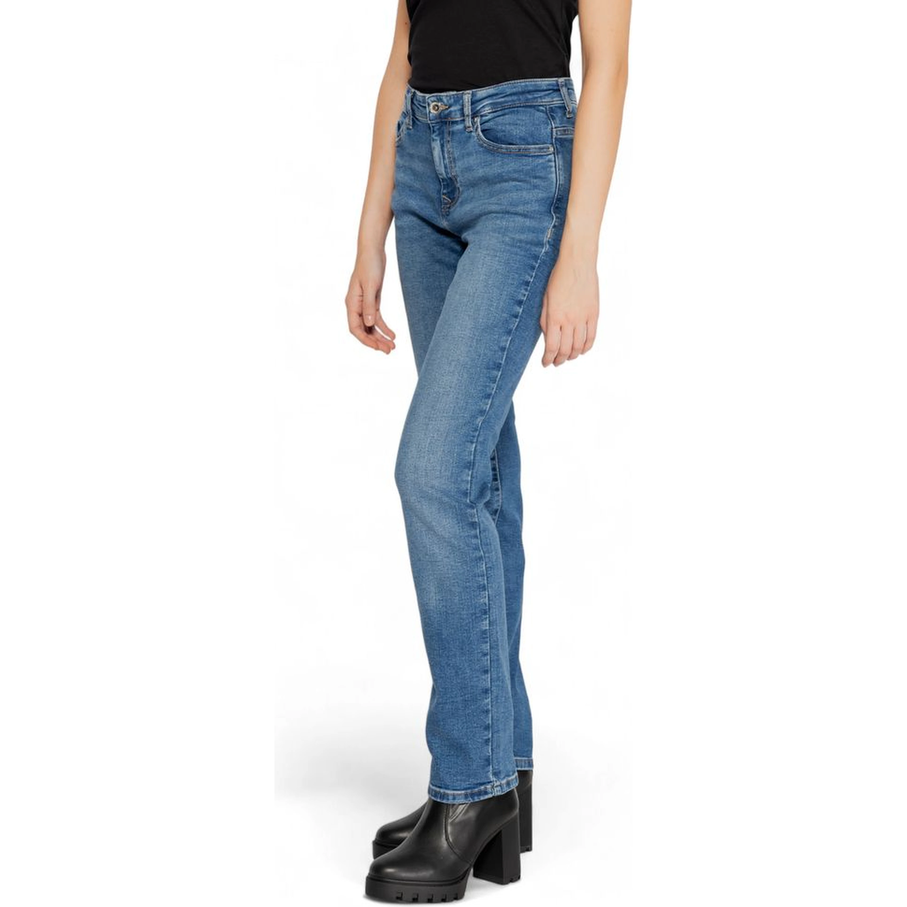 Blue Cotton Skinny Jeans