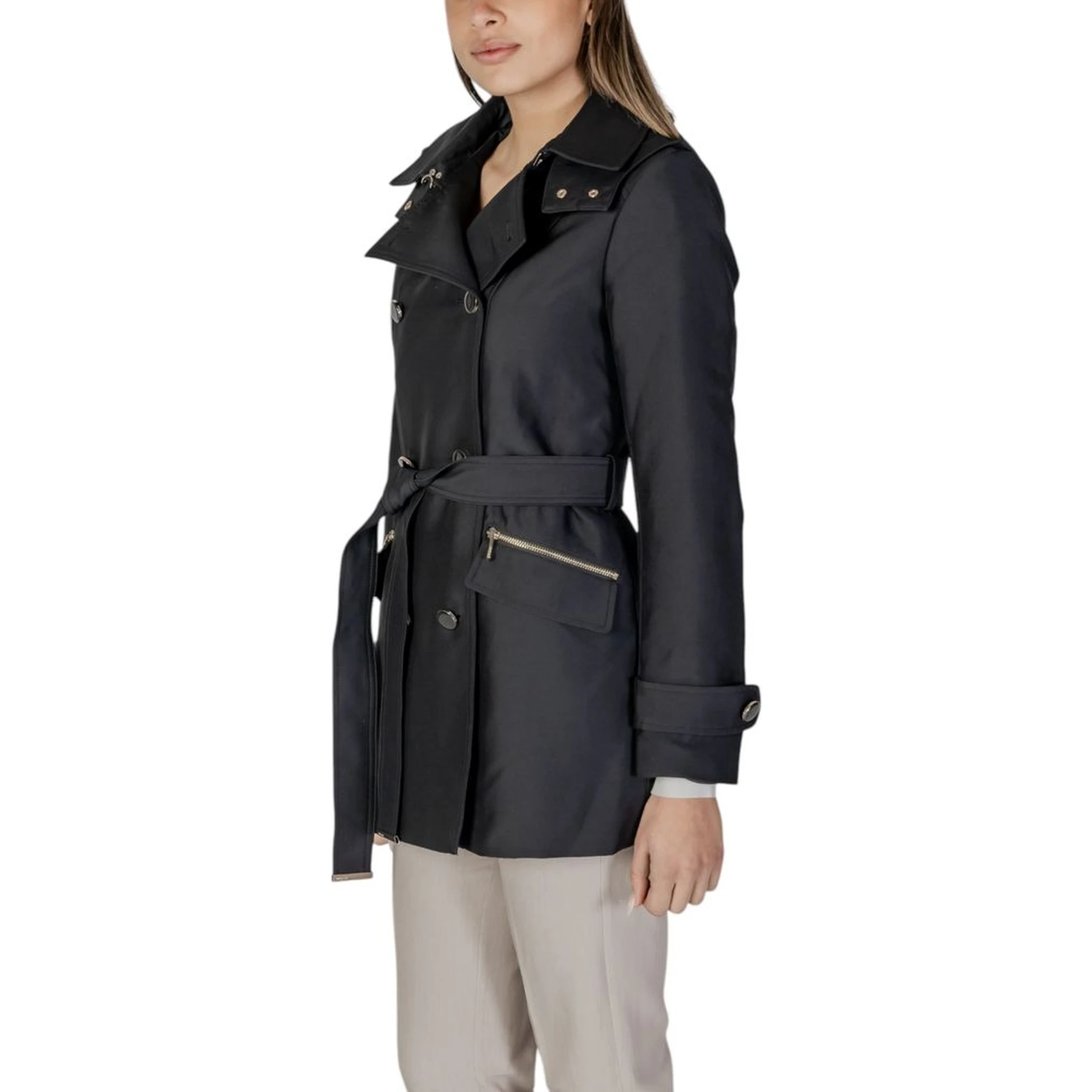 Black Polyester Parka