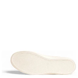 Cream Leather Low Top Sneakers