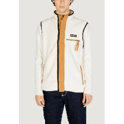 Cream Polyester Sleveless Jacket
