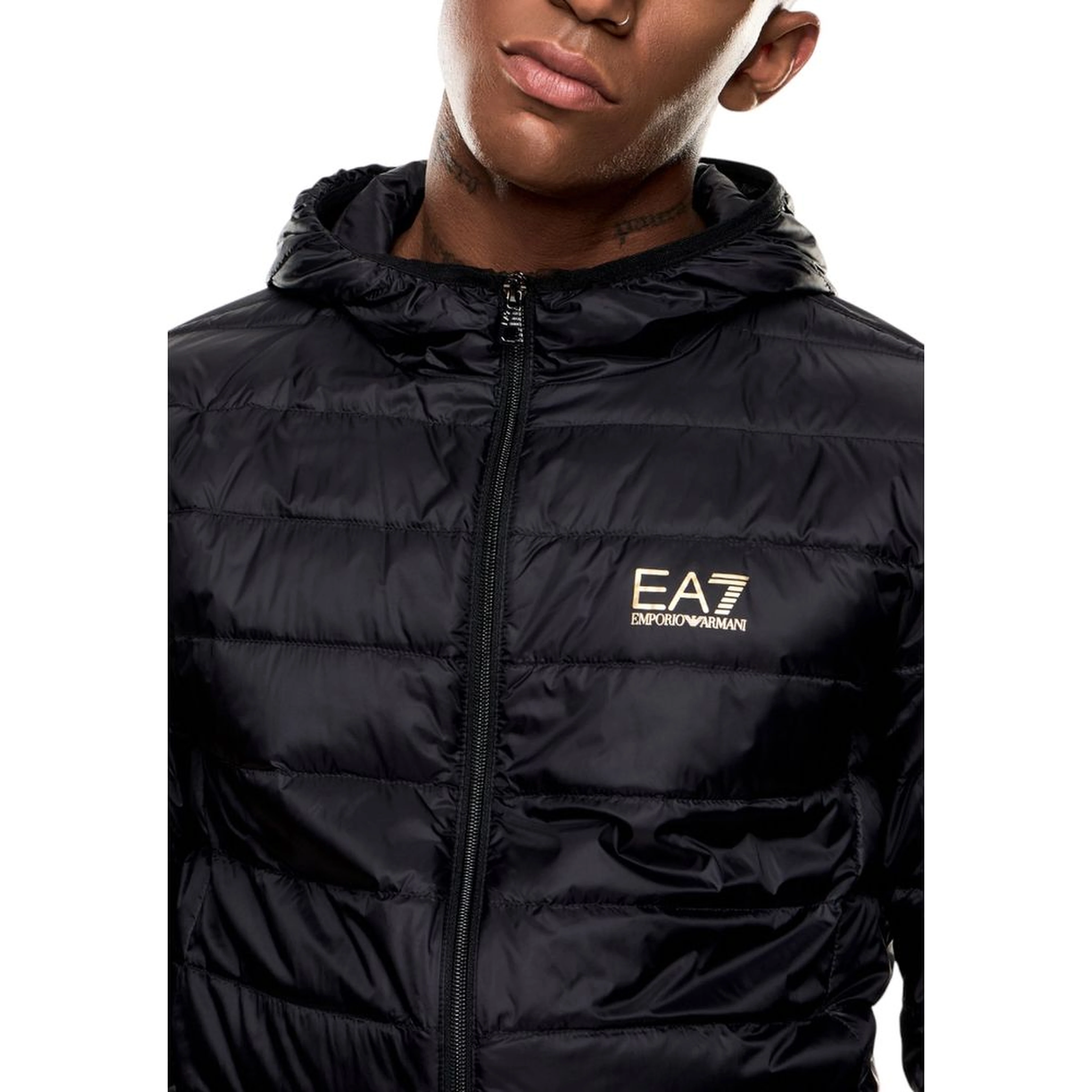 Bicolor Polyamide Full-Length Jacket