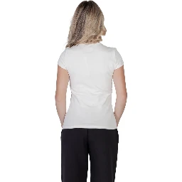 تيشيرت قطني كريمي اللون