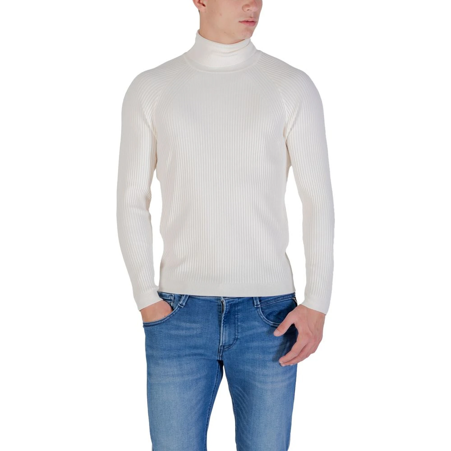 Cream Viscose Turtleneck