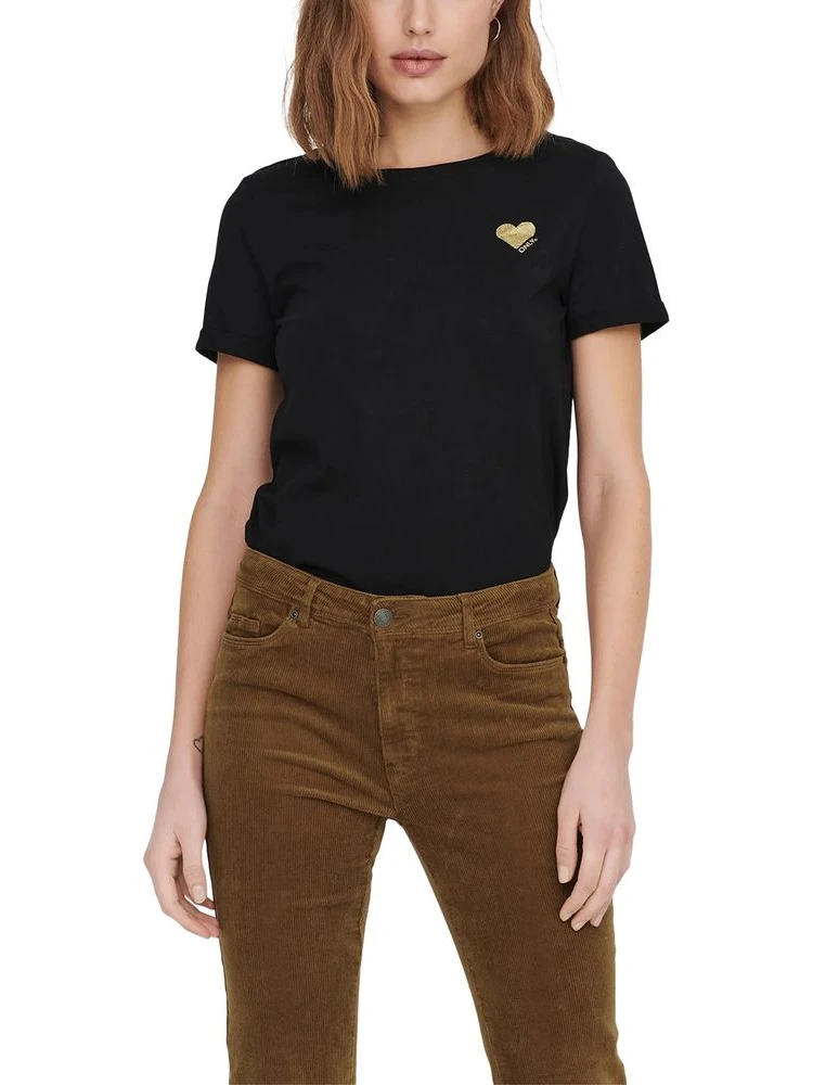 Black Cotton T-Shirt