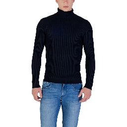 Blue Viscose Turtleneck