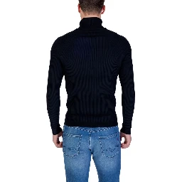 Blue Viscose Turtleneck