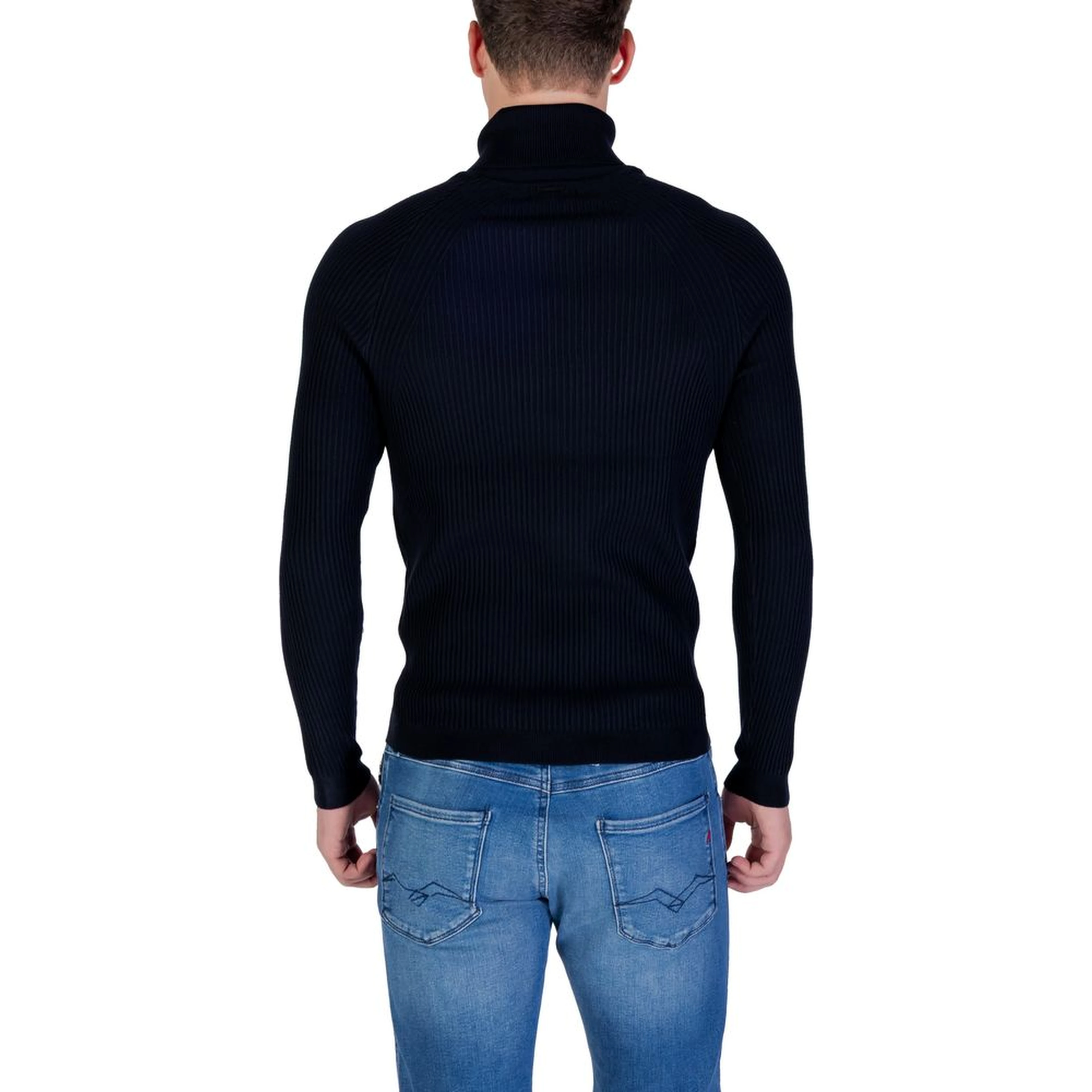 Blue Viscose Turtleneck