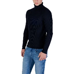 Blue Viscose Turtleneck