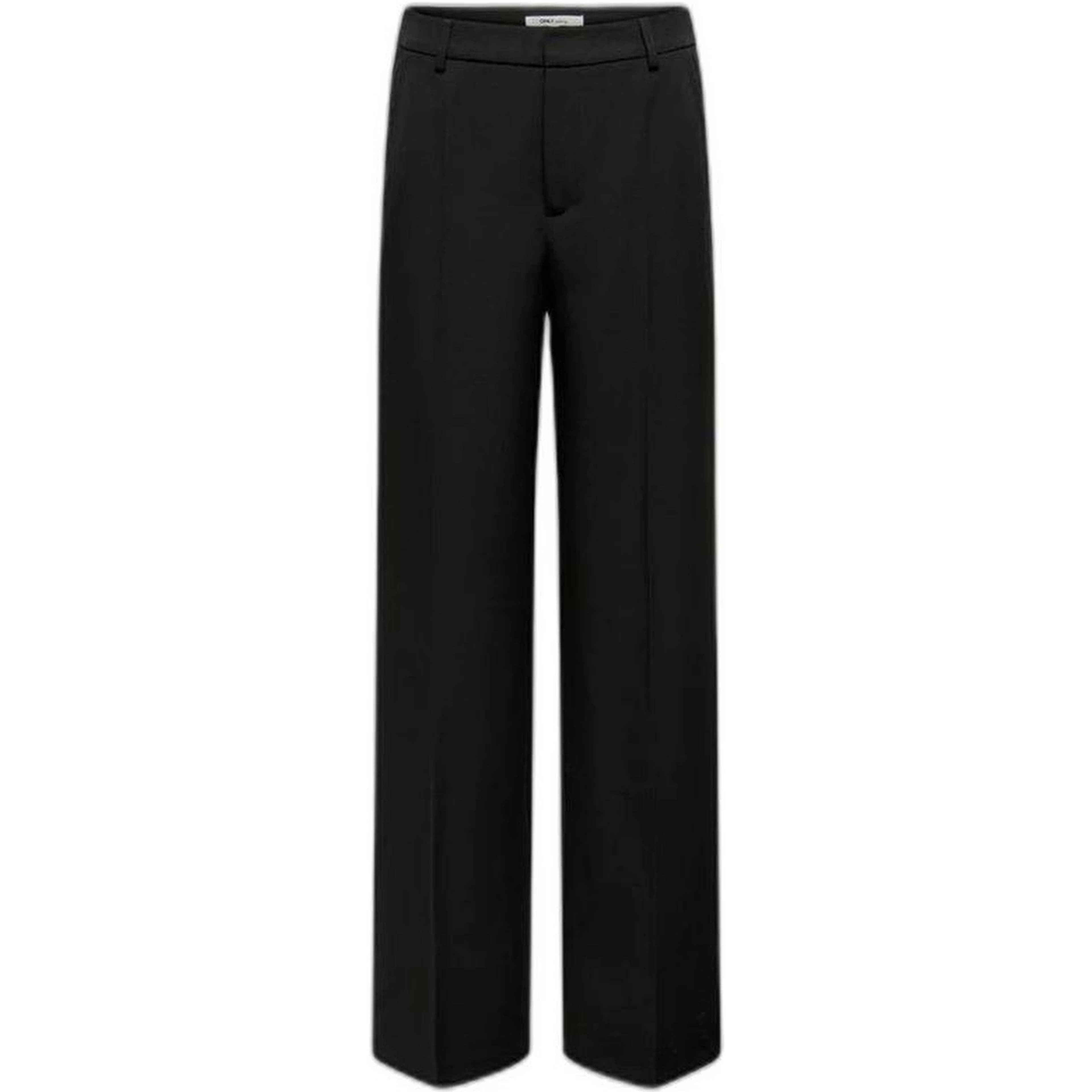 Black Polyester Casual Pants