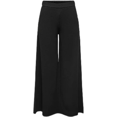 Black Recycled Polyester Casual Pants