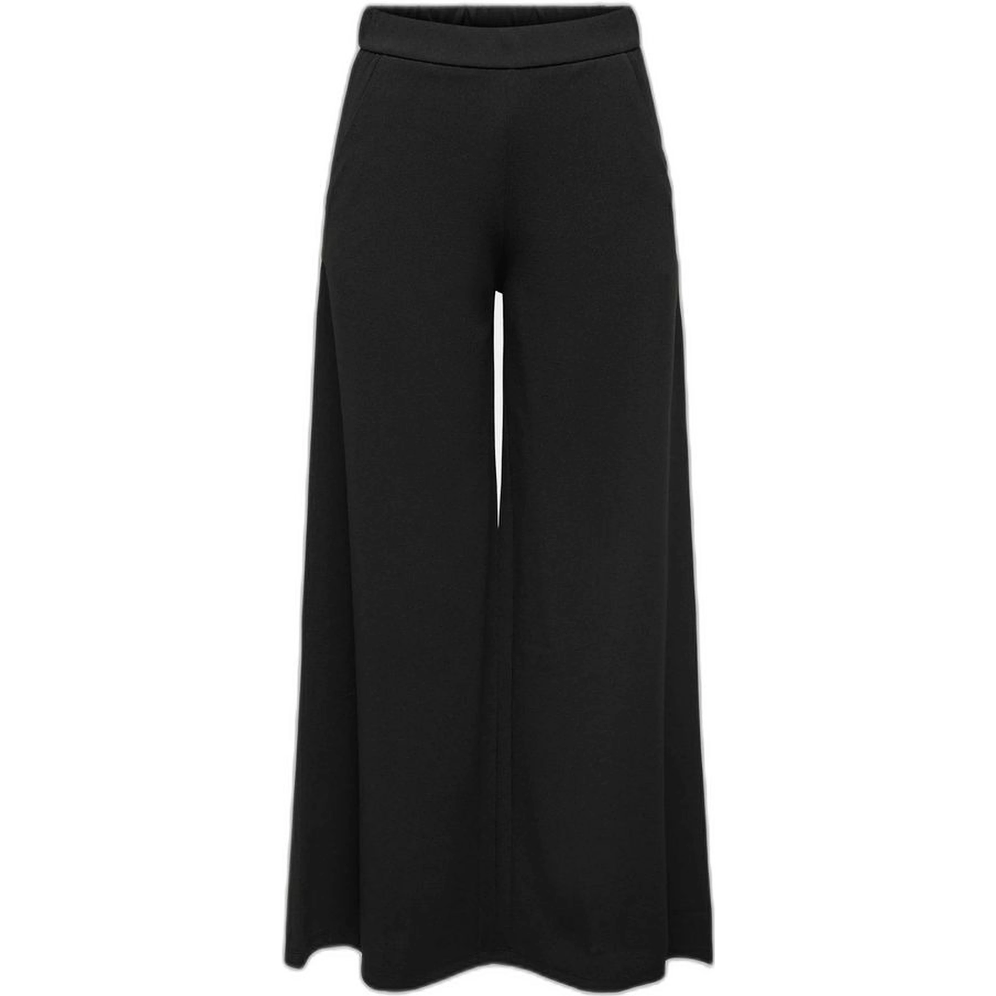 Black Recycled Polyester Casual Pants