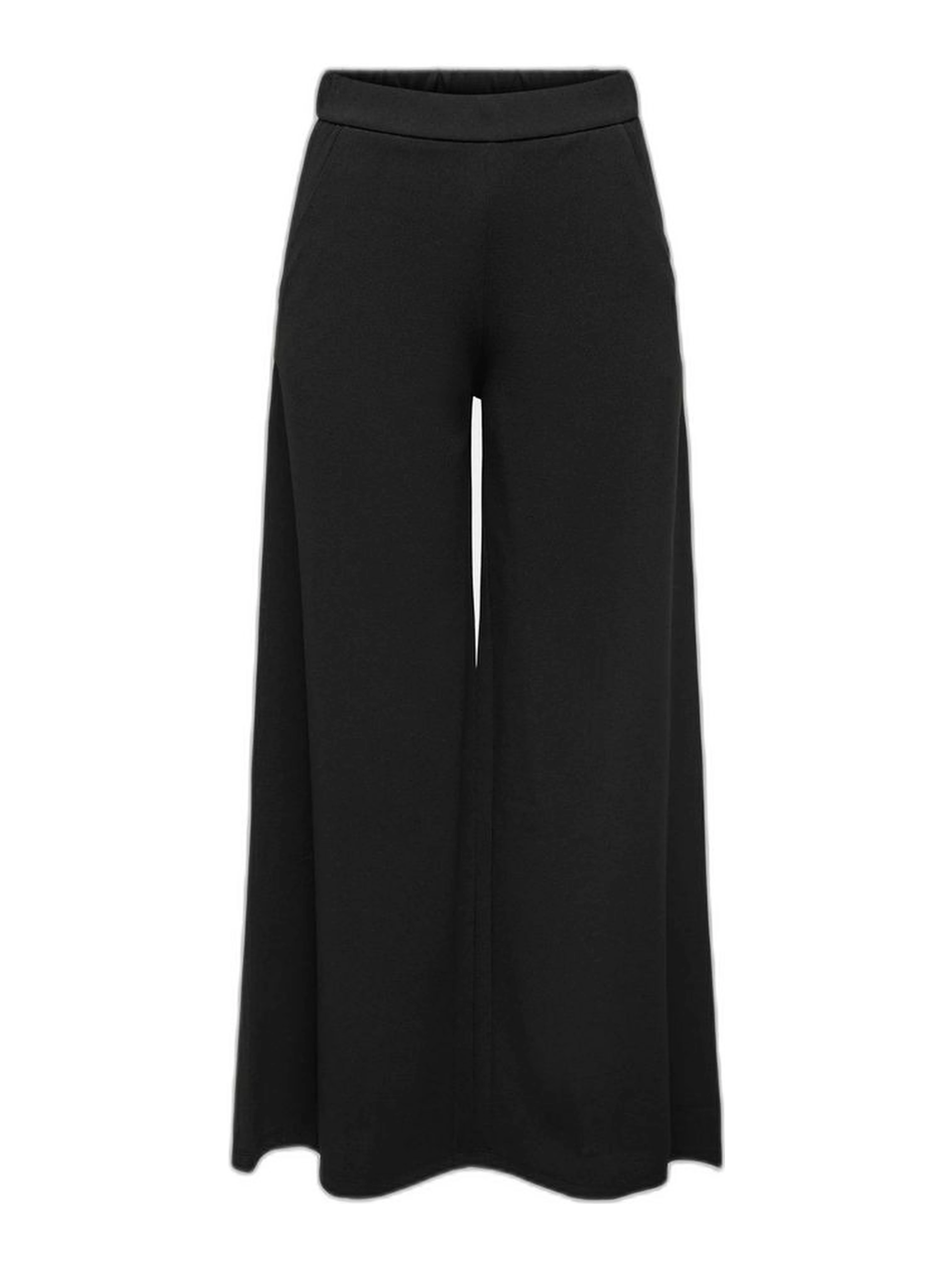 Black Recycled Polyester Casual Pants