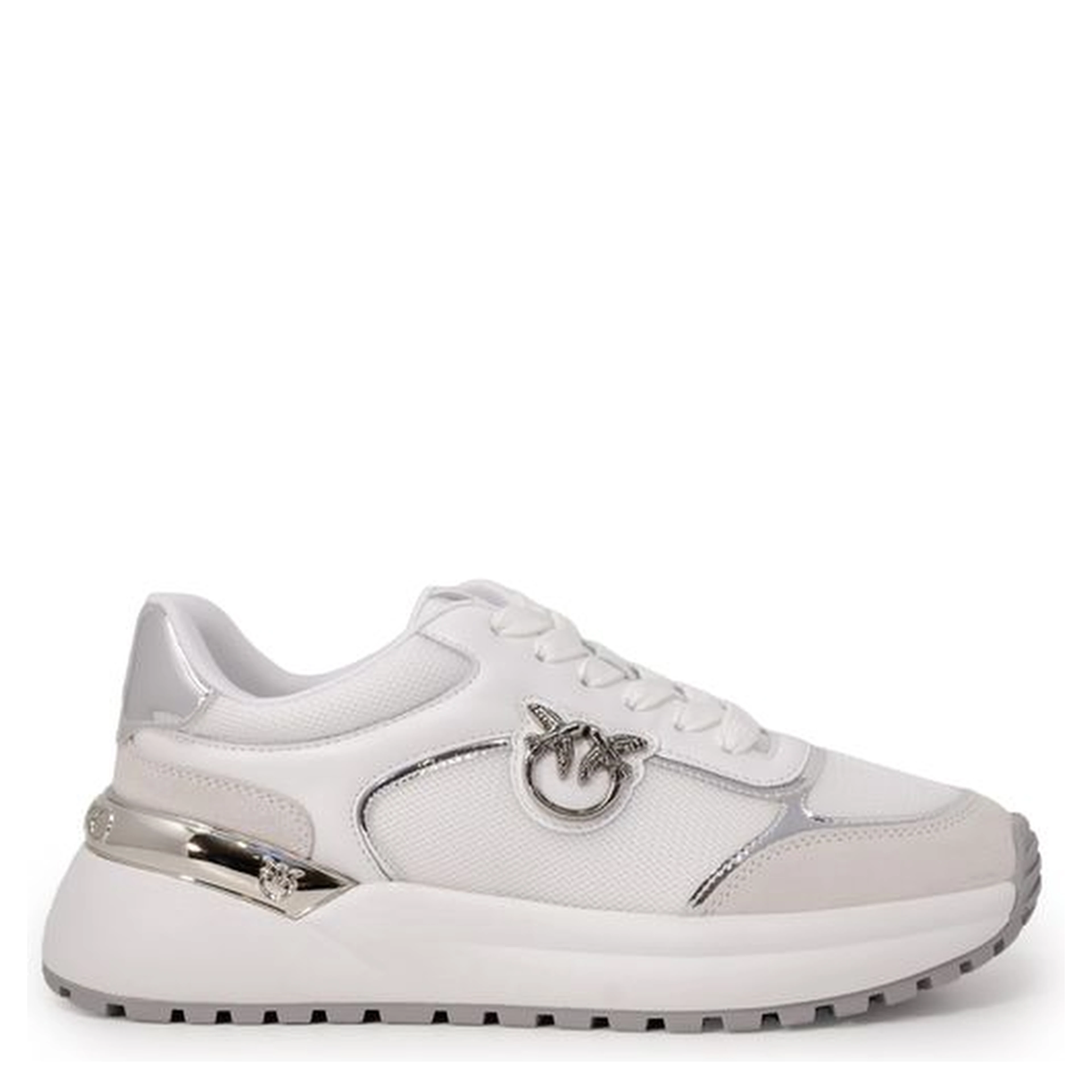 White Leather Low Top Sneakers