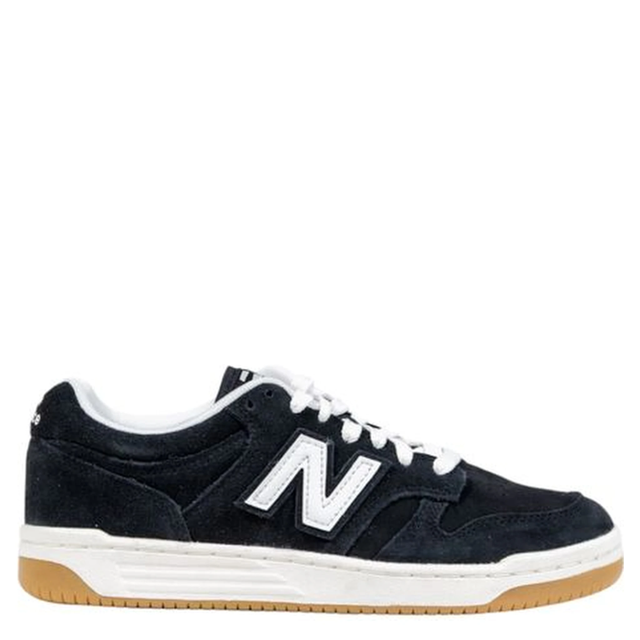 Black And White Leather Athletic Sneakers