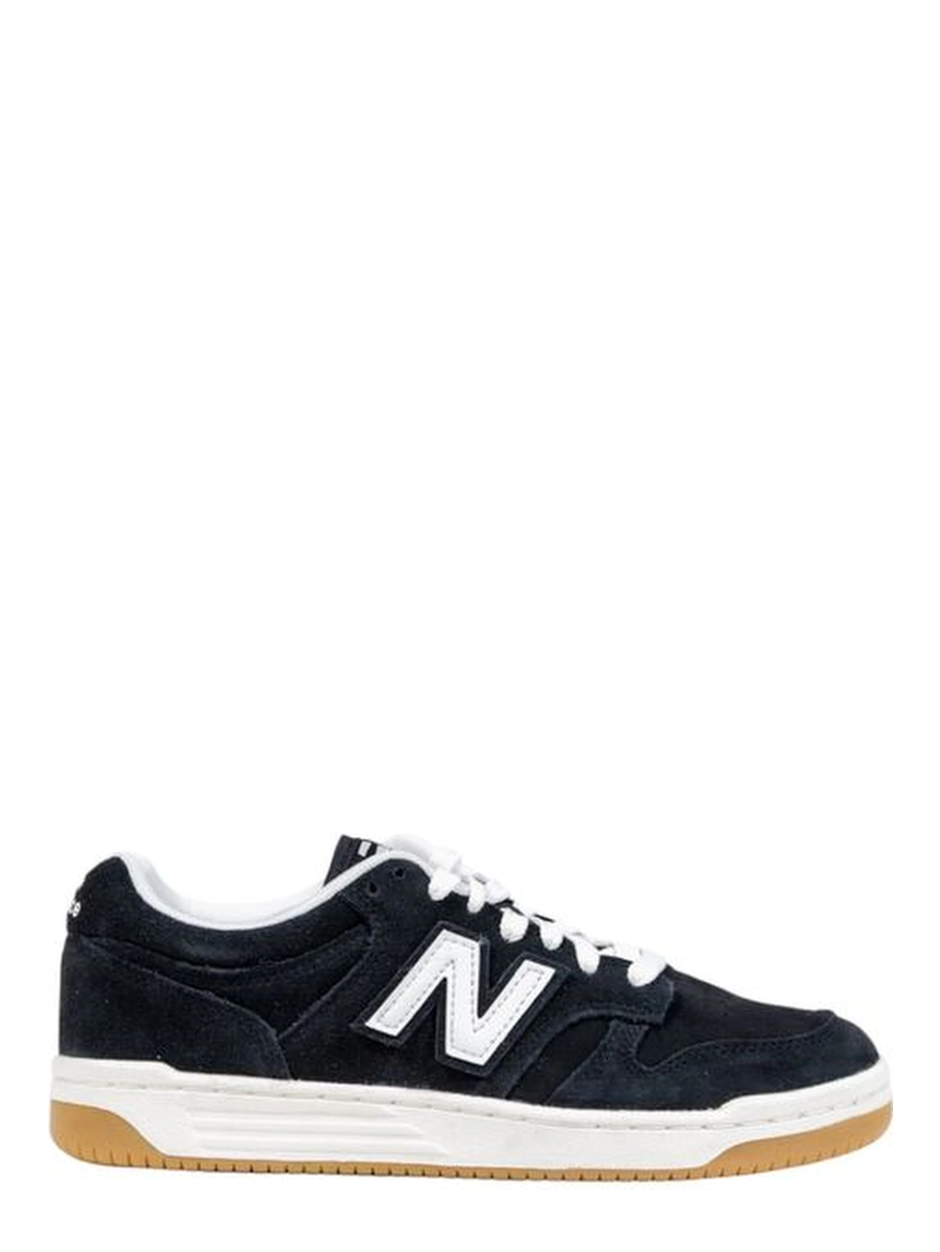 Black And White Leather Athletic Sneakers