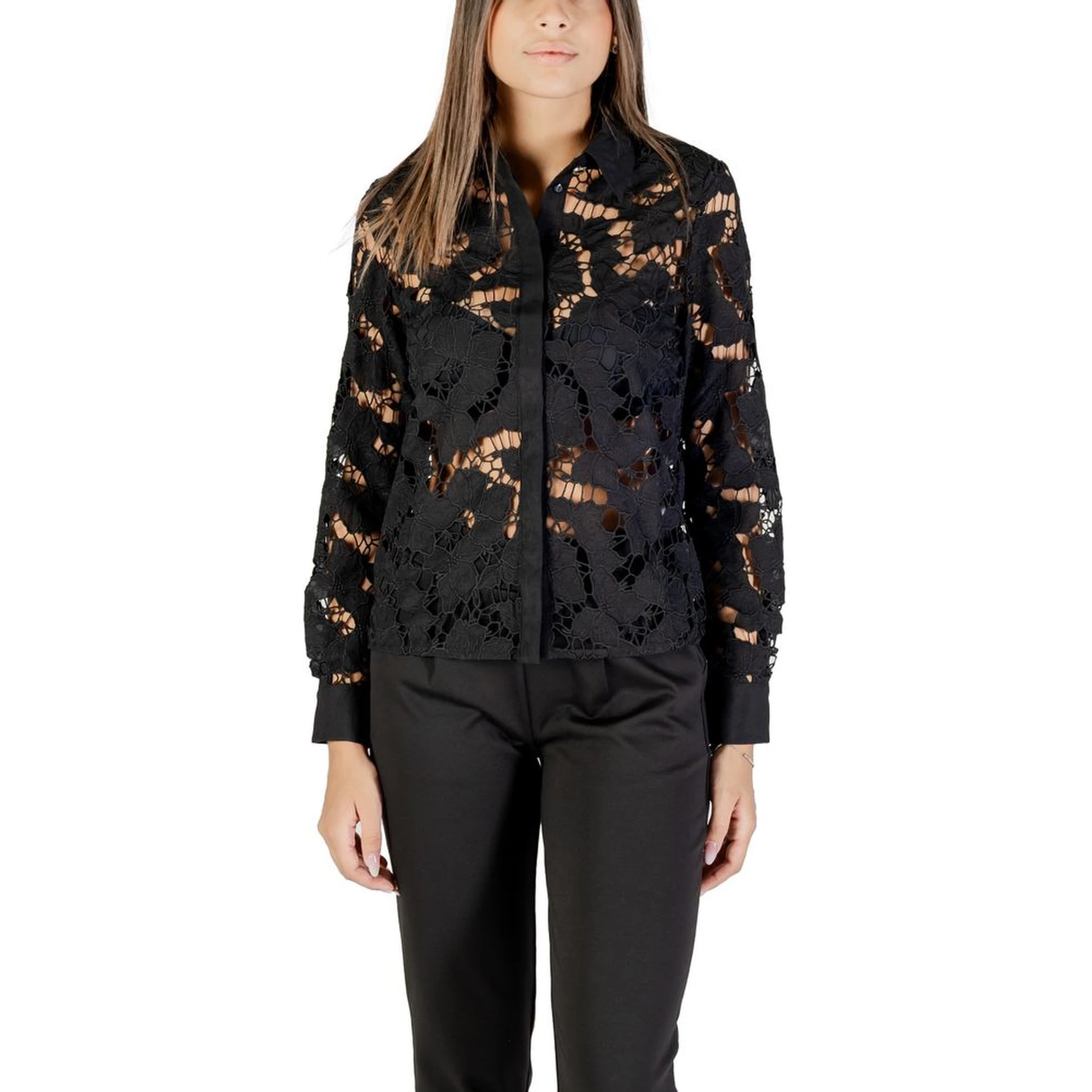 Black Polyester Blouse