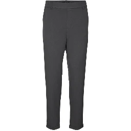Gray Polyester Casual Pants