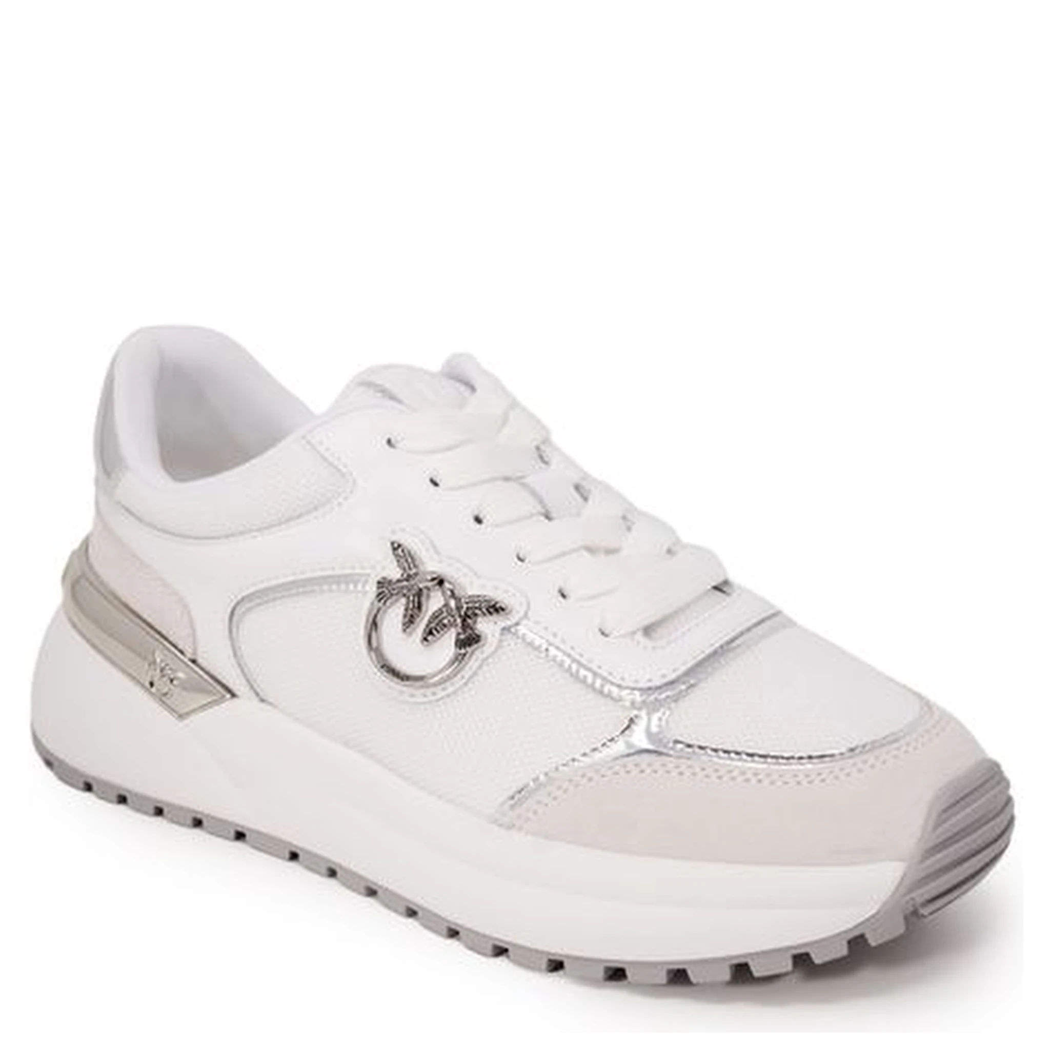 White Leather Low Top Sneakers