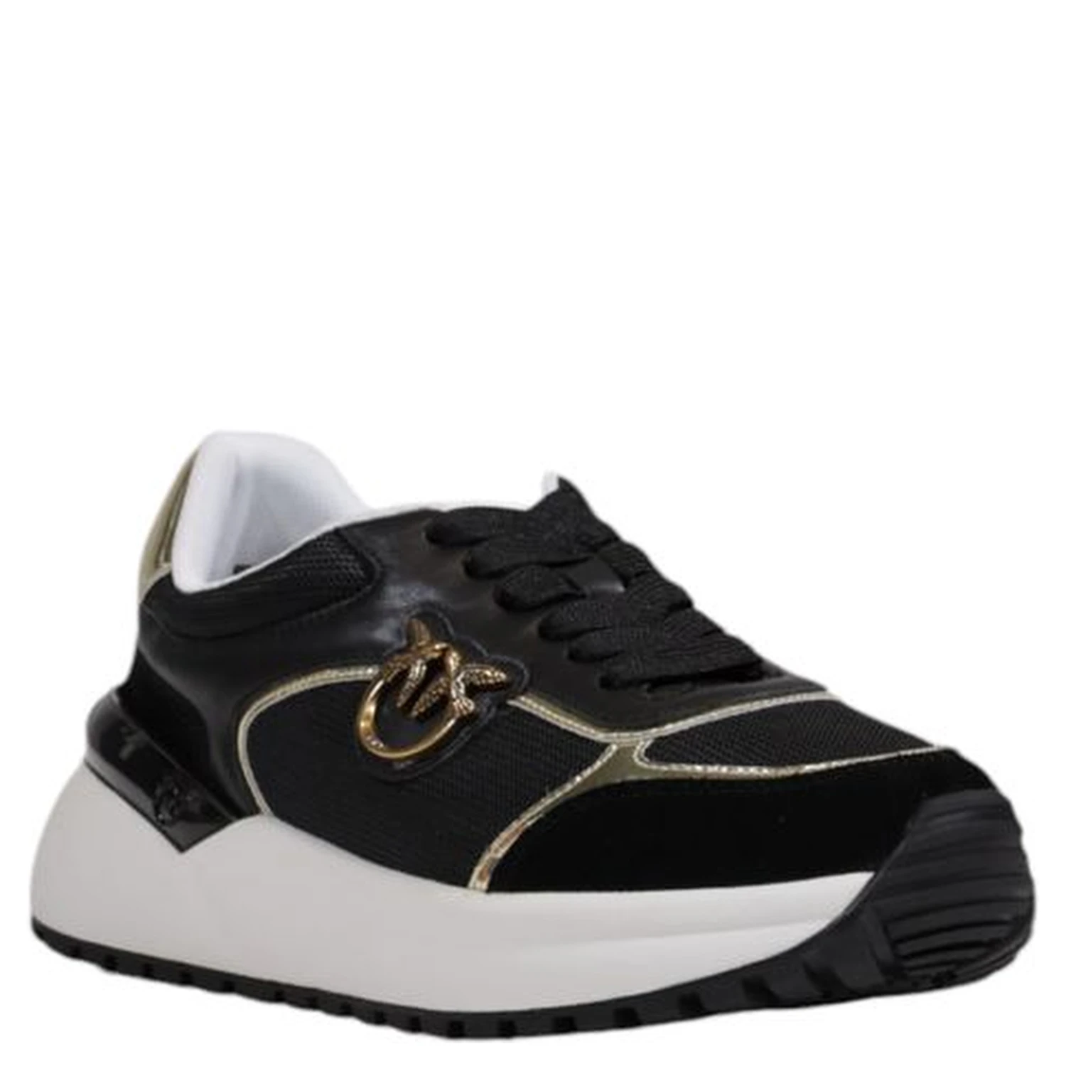 Black Leather Low Top Sneakers