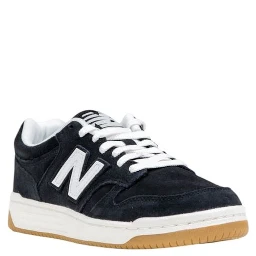 Black And White Leather Athletic Sneakers