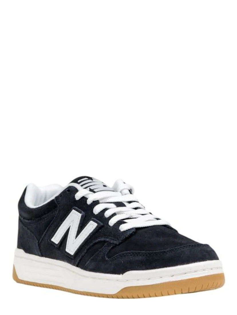 Black And White Leather Athletic Sneakers