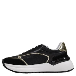 Black Leather Low Top Sneakers