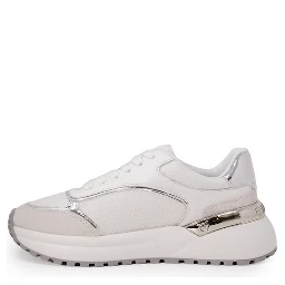 White Leather Low Top Sneakers