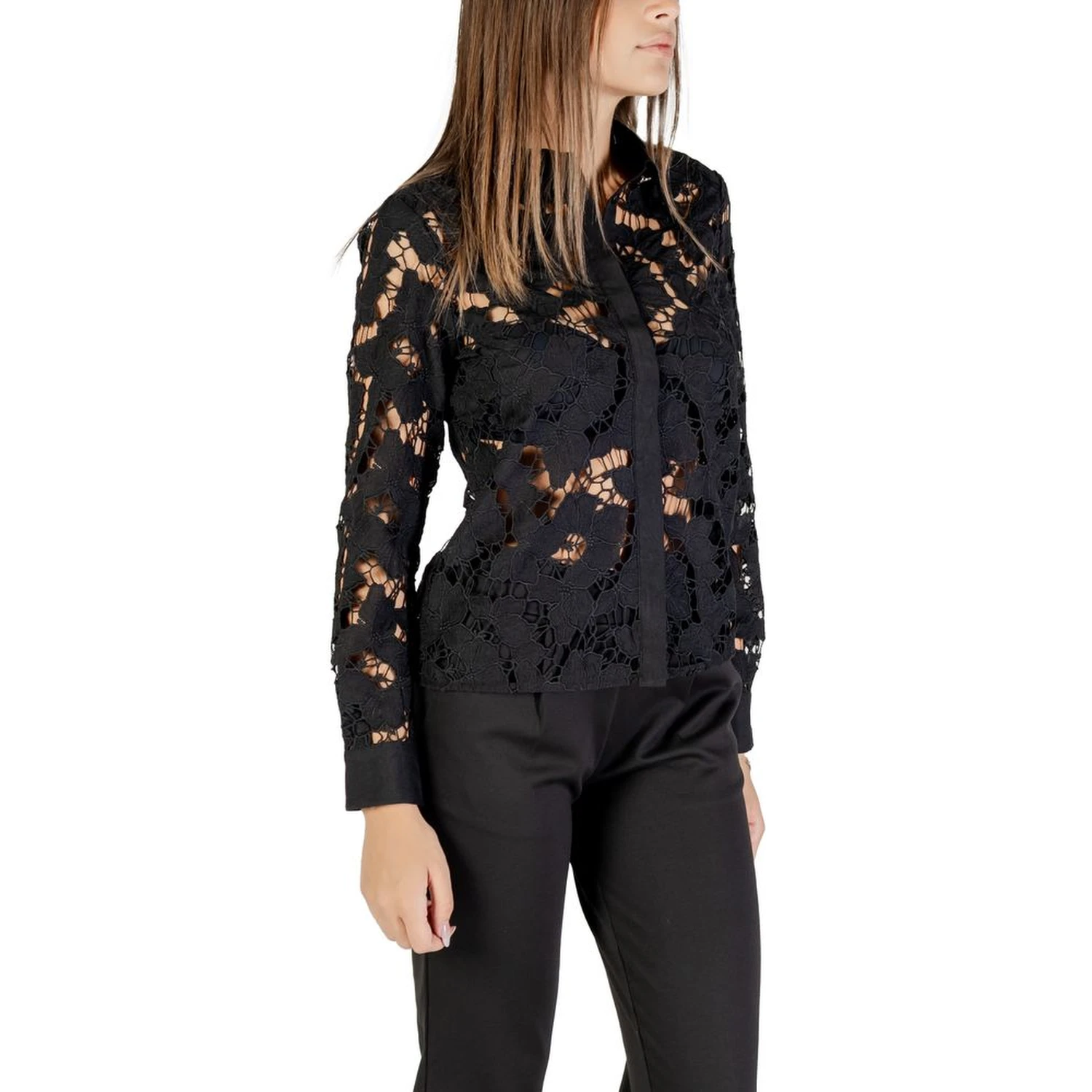 Black Polyester Blouse