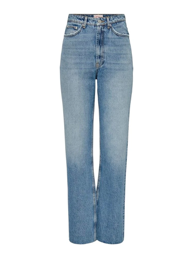 Light Blue Cotton Relaxed Fit Jeans