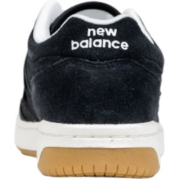 Black And White Leather Athletic Sneakers