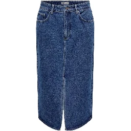 Blue Cotton Long Skirt