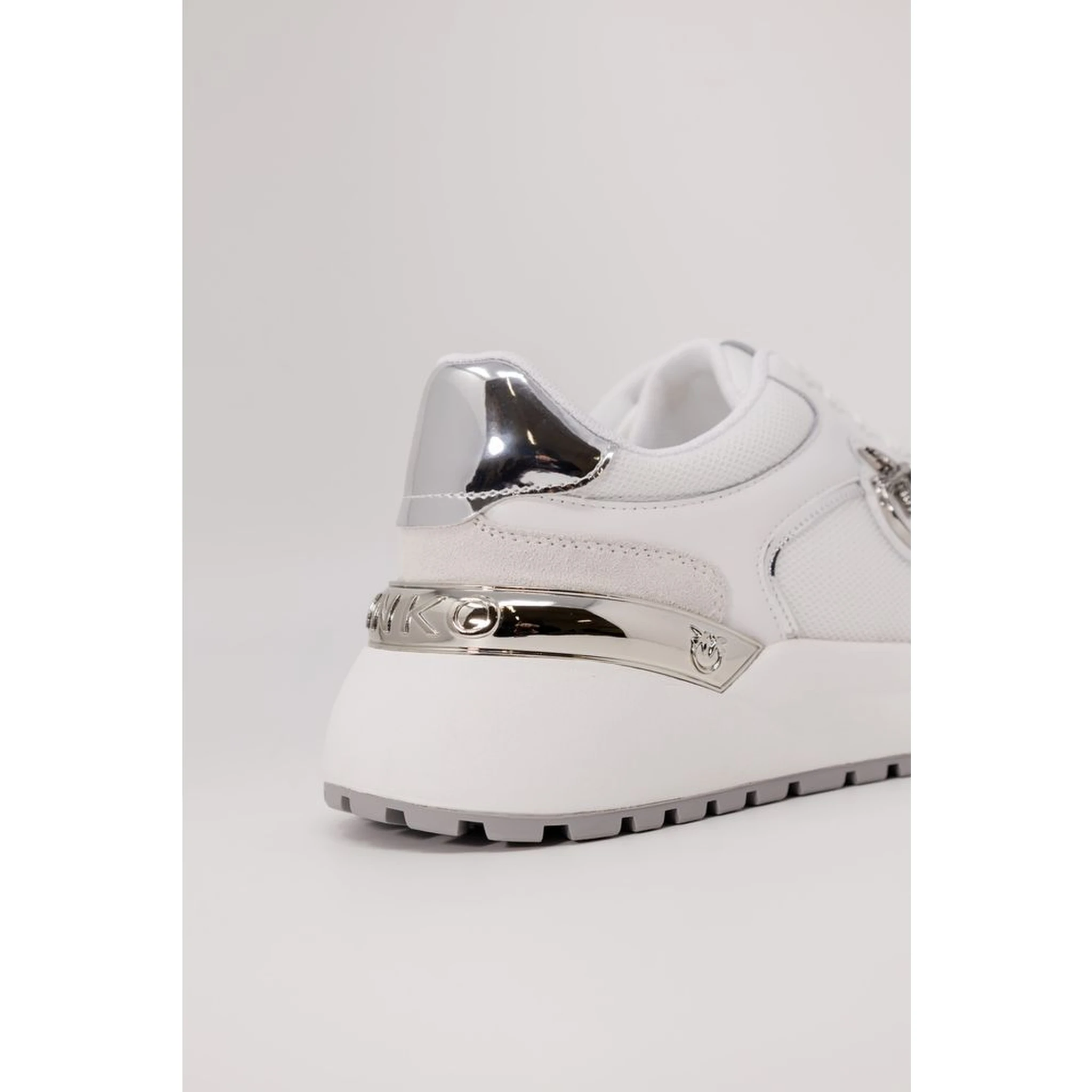 White Leather Low Top Sneakers